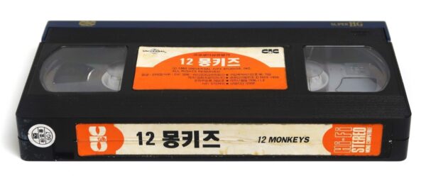 12 Monkeys (1995) Korean VHS [NTSC] Korea Post-Apocalypse Terry Gilliam Willis