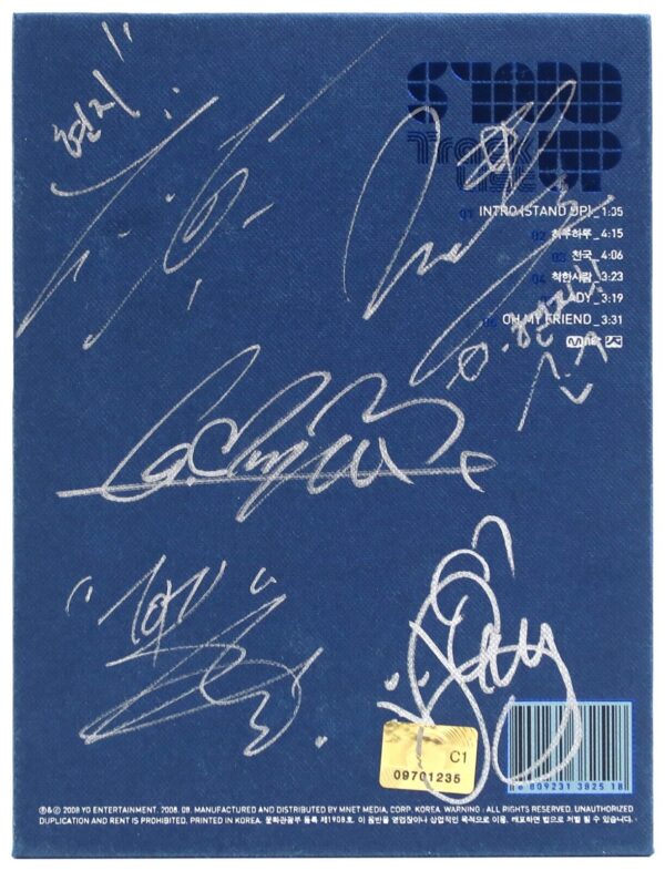 10-4481.jpg Bigbang - Stand Up Signed Autographed 3rd Mini Album CD 2008 K-Pop YG