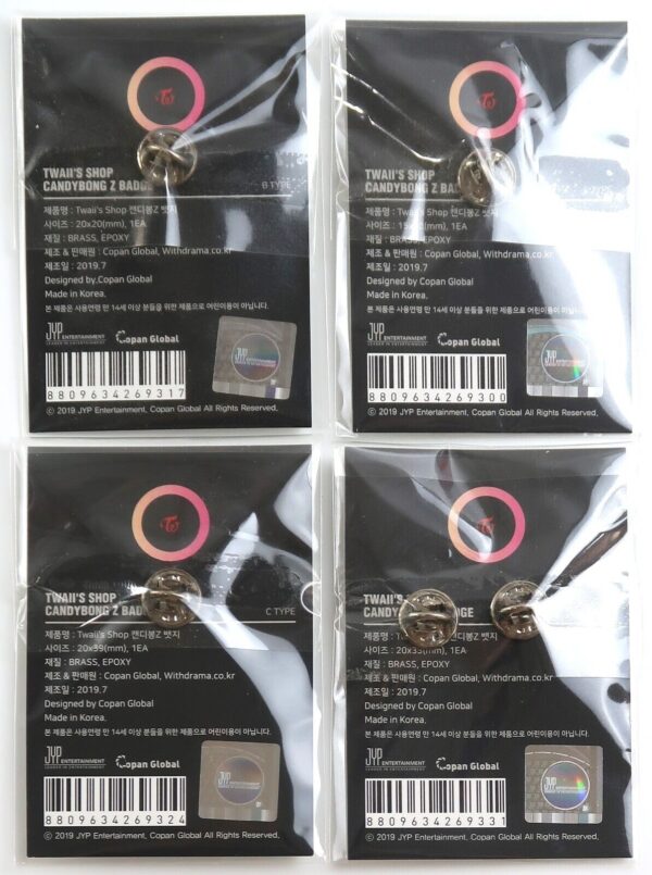 Twice Candybong Z Badge Set All Versions Twaii's