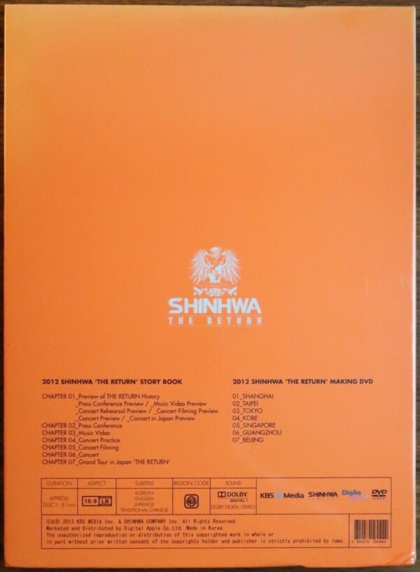 Shinhwa - 14th Anniversary The Return Story Book DVD New Sealed K-Pop 2013