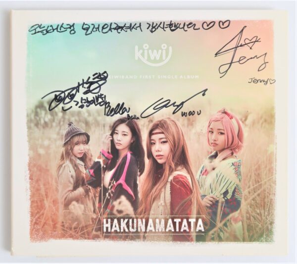 Kiwi Band - Hakuna Matata Signed Autographed CD Single Album Promo 2014 K-Pop