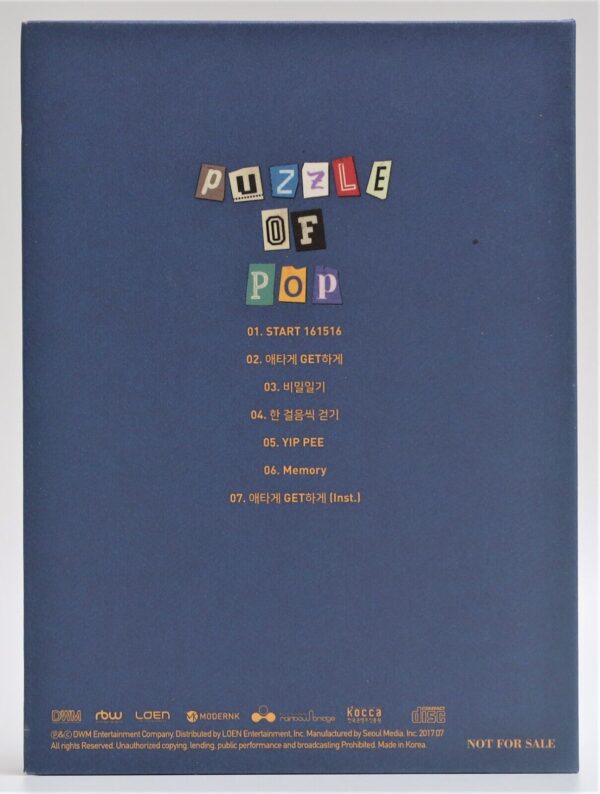 10-6540.jpg P.O.P - Puzzle Of Pop Signed Autographed CD Album Promo 2017 K-Pop