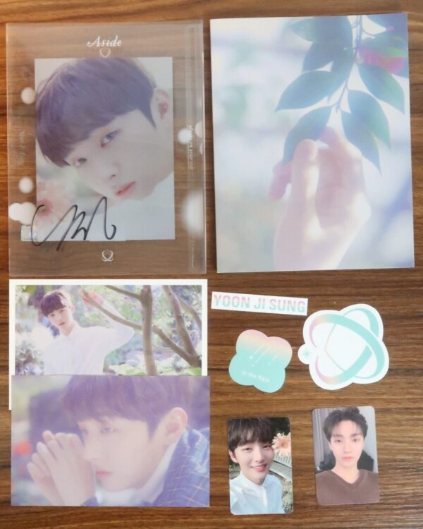10-1327.jpg Yoon Ji Sung - Aside Signed Autographed Promo CD Album K-Pop 2019 Wanna One