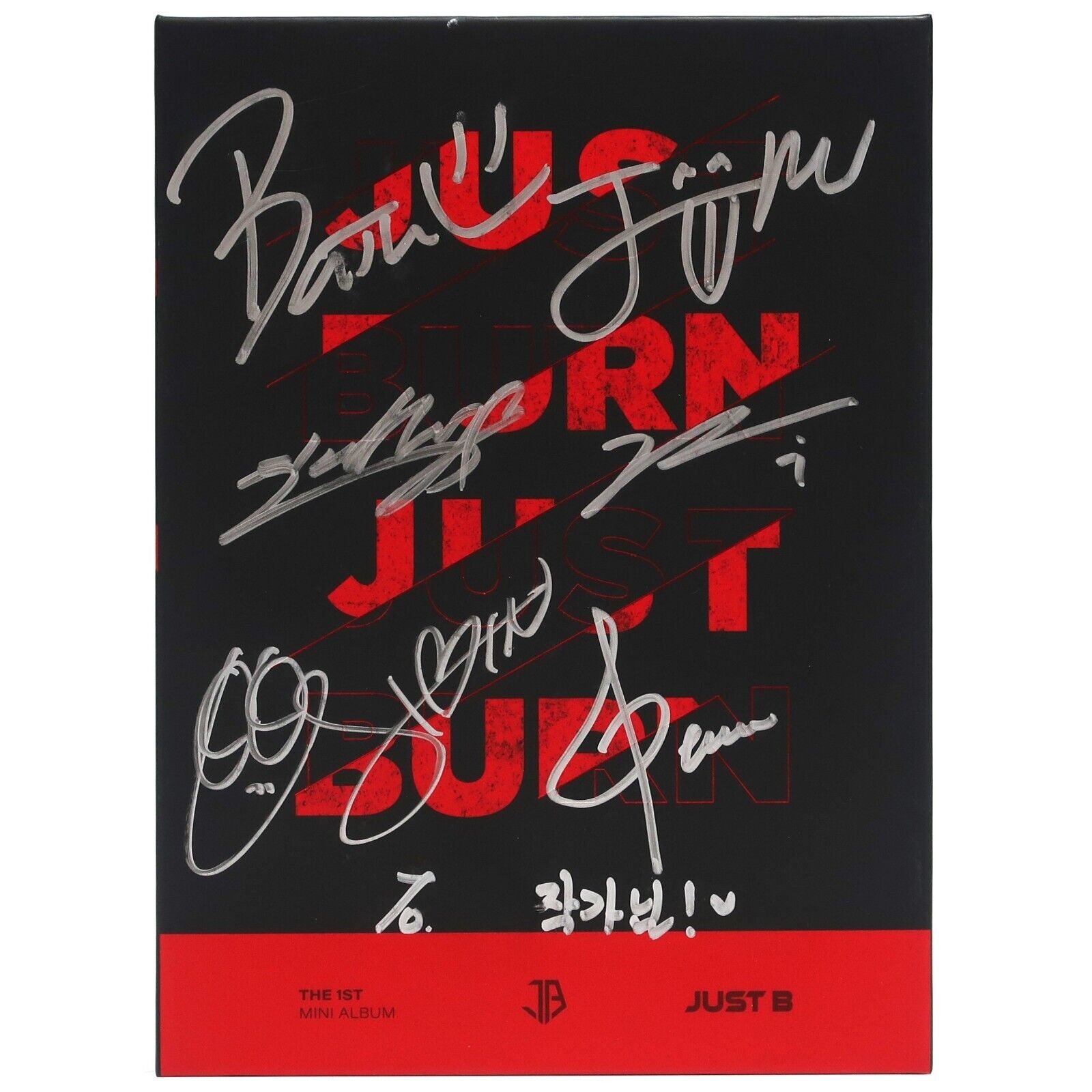 10-1333.jpg Just B - Just Burn Signed Autographed + Message Promo CD Album 2021 K-Pop