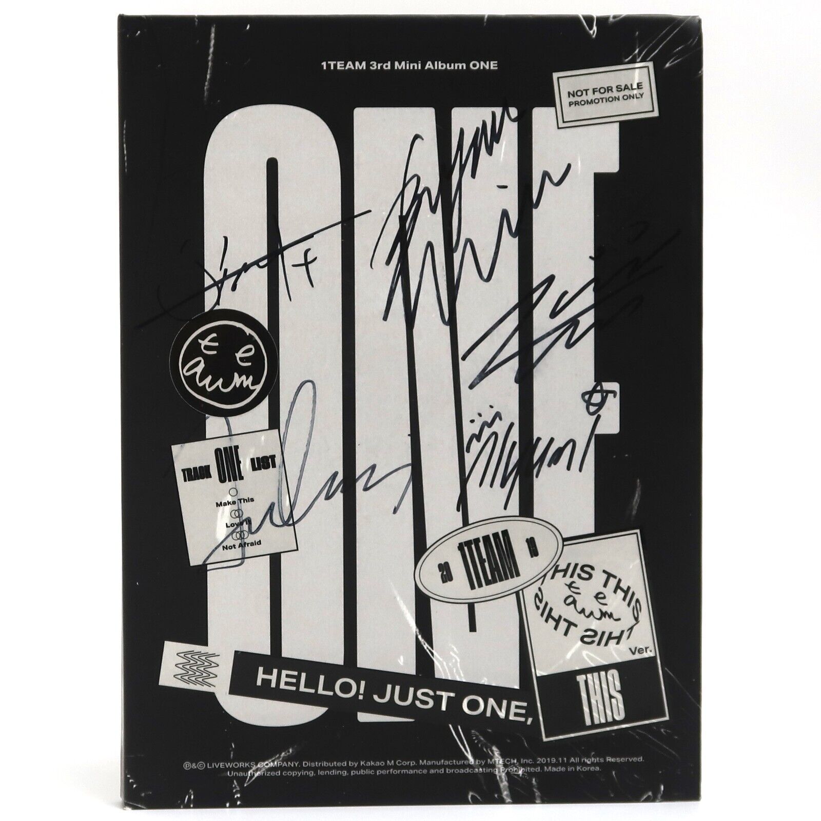 10-2020.jpg 1TEAM - ONE Signed Autographed 3rd Mini Album CD Promo + Message 2019 K-Pop