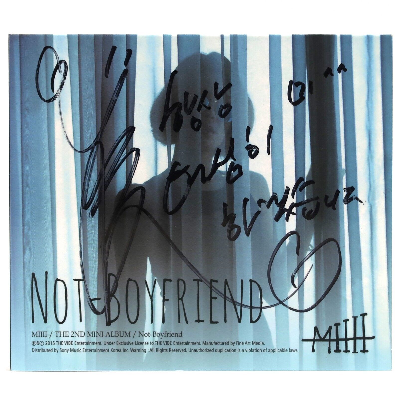 10-2554.jpg Miiii - Not-Boyfriend Signed Autographed Mini Album Promo CD 2015 K-Pop