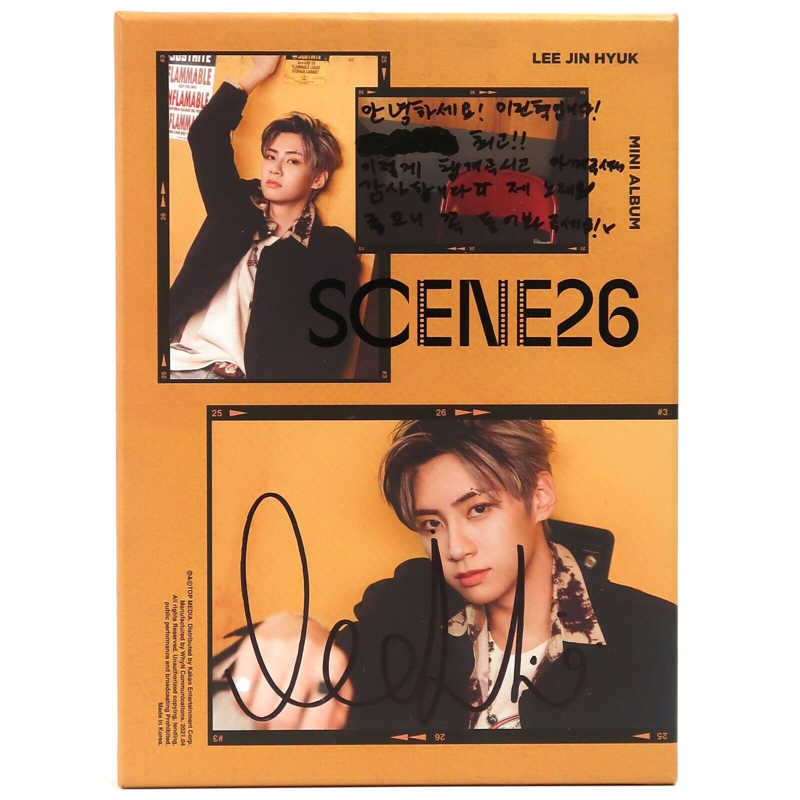 10-2574.jpg Lee Jin Hyuk - Scene 26 Signed Autographed CD Mini Album Promo Up10tion K-pop