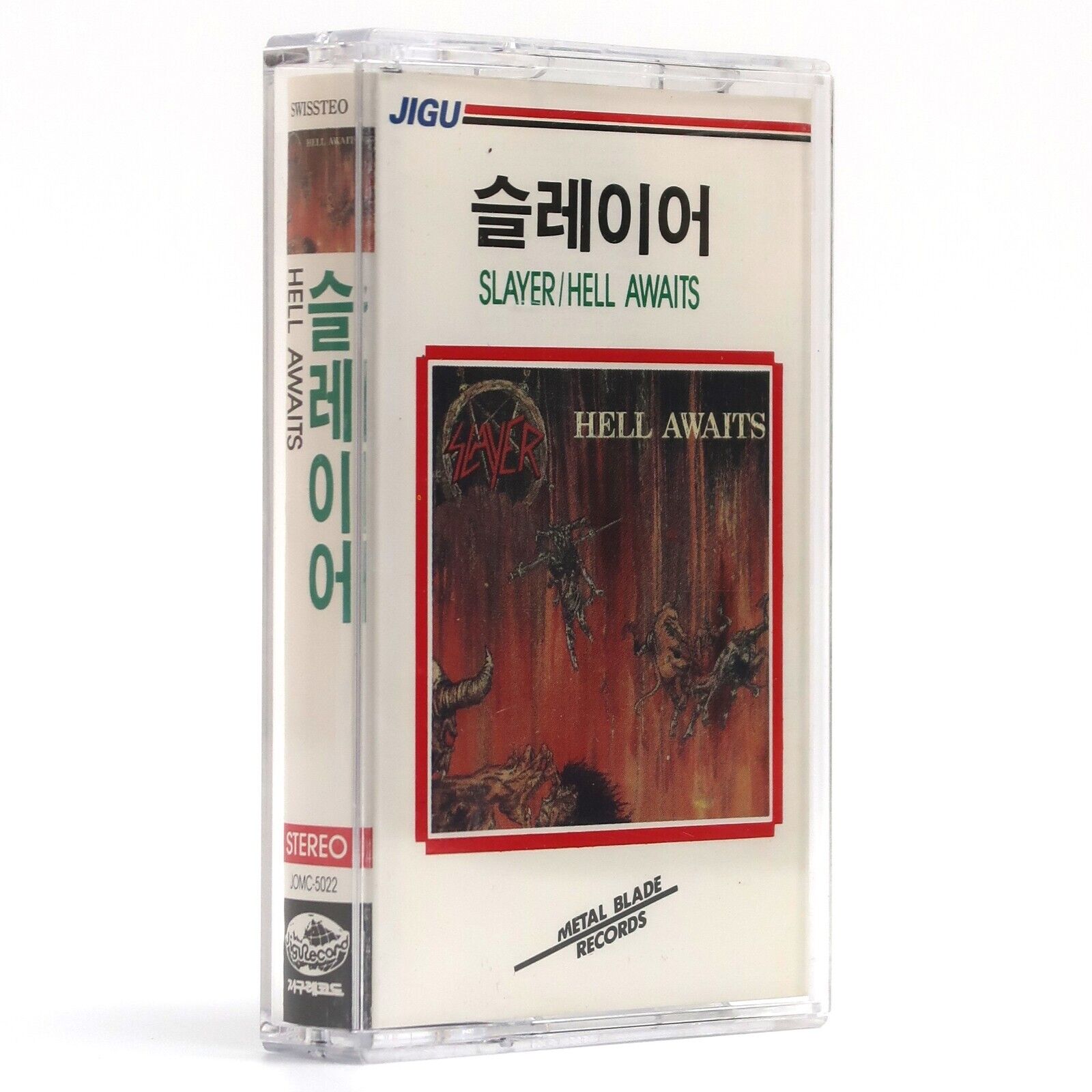 10-2810.jpg Slayer - Hell Awaits Korean Cassette Tape Album Korea