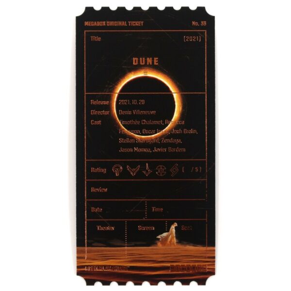 Dune Megabox Original Ticket Set Limited Movie Theater Korea Korean