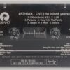 Anthrax - Live The Island Years Album Korean Cassette Tape Korea