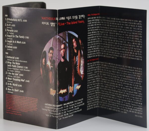 Anthrax - Live The Island Years Album Korean Cassette Tape Korea