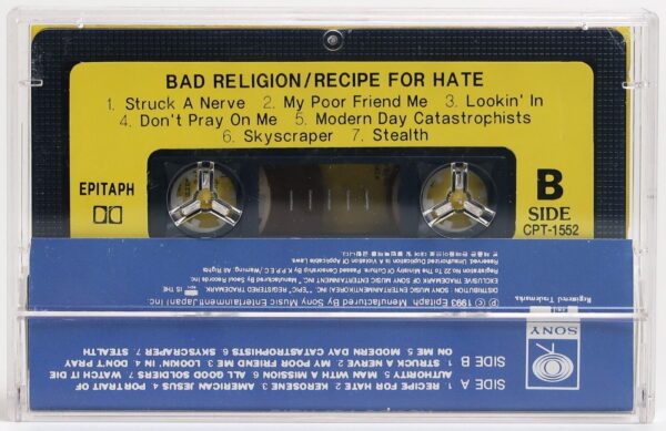 Bad Religion - Recipe For Hate Album Korean Cassette Tape Korea