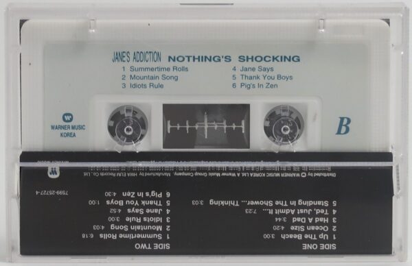 Jane's Addiction - Nothing's Shocking Korean Cassette Tape Korea