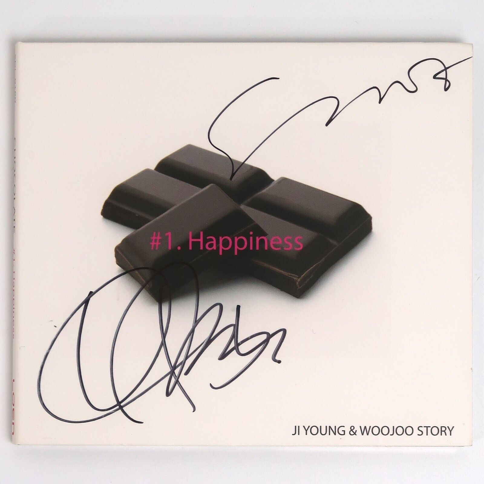 Ji Young & Woojoo Story - Chocolate #1 Happiness Signed Single Album 2006 K-Pop
