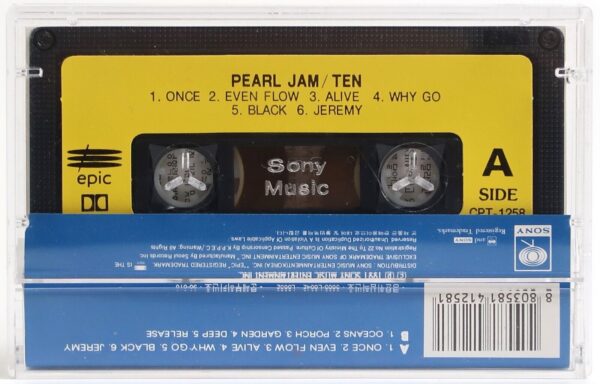 10-777.jpg Pearl Jam - Ten Korean Cassette Tape Album Korea
