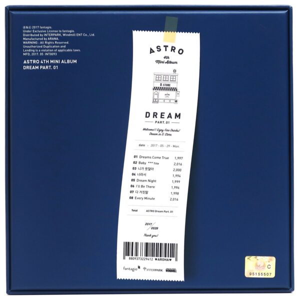 10-7891.jpg Astro - Dream Part. 01 Night Version CD Album + PC + Moonbin Pre-Order Standee
