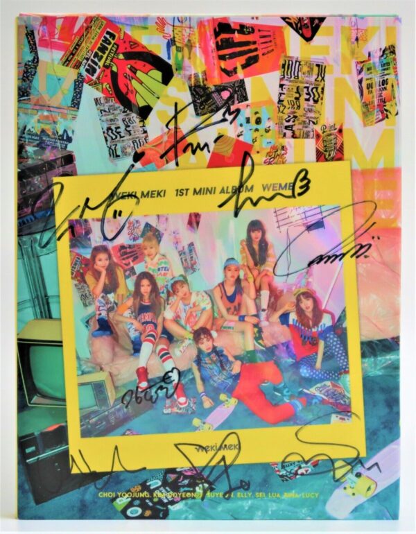 Weki Meki - Weme Signed Autographed CD 1st Mini Album K-Pop 2017