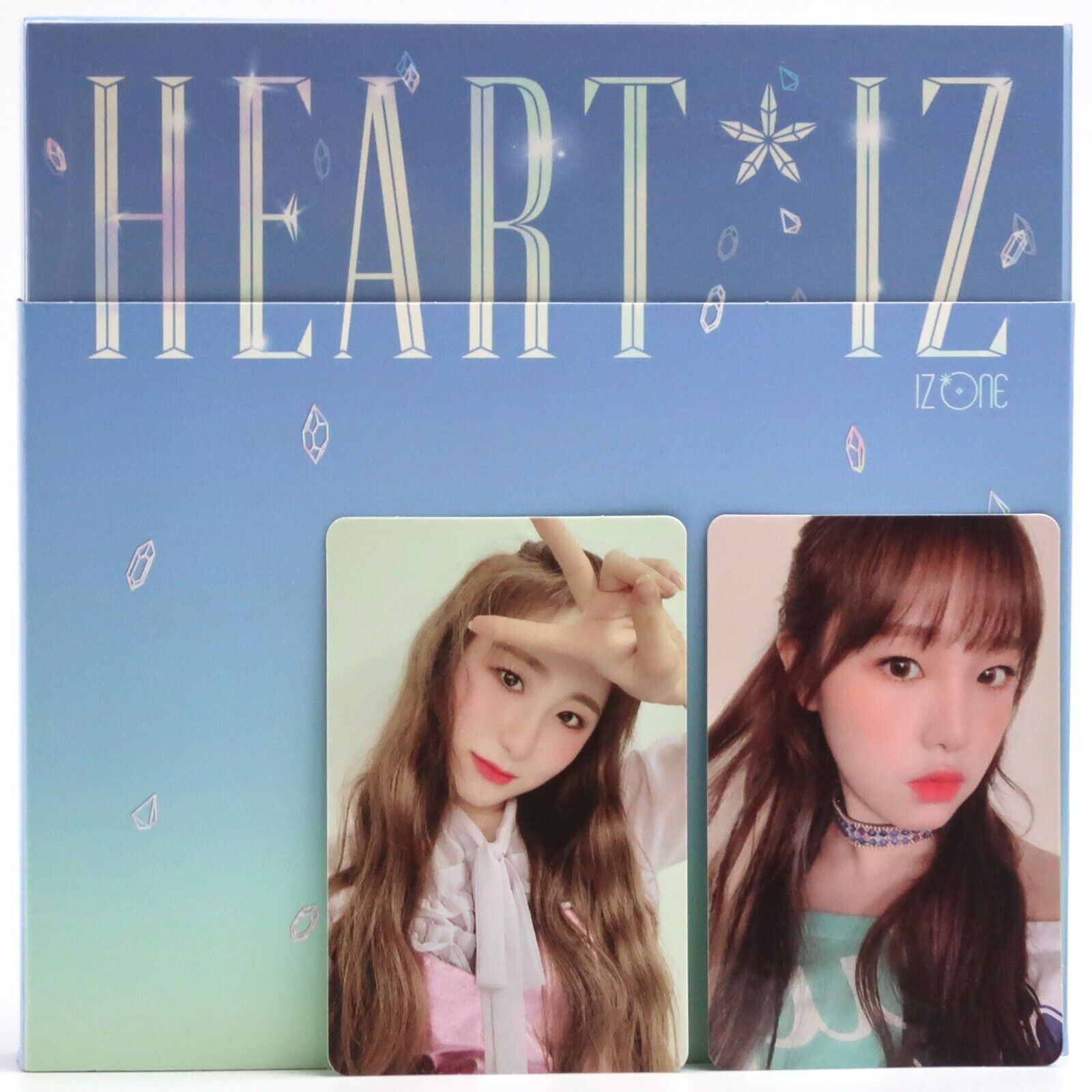 10-8153.jpg IZ*ONE - Heart*Iz Sapphire Ver. Album CD + Photocards 2018 K-Pop Izone Heartiz