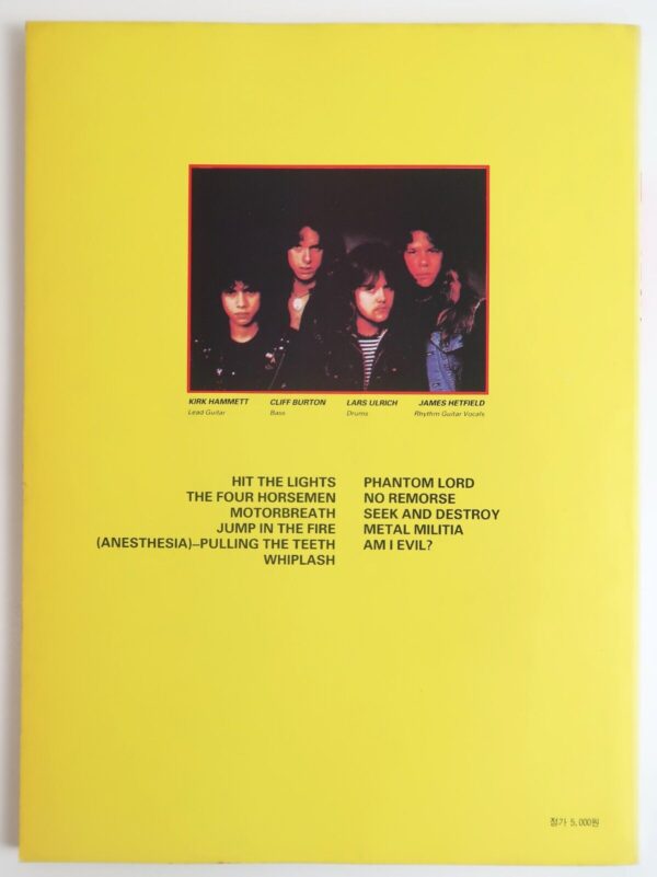 Metallica Kill 'Em All Sheet Music Band Score + Guitar Tab Book Korea