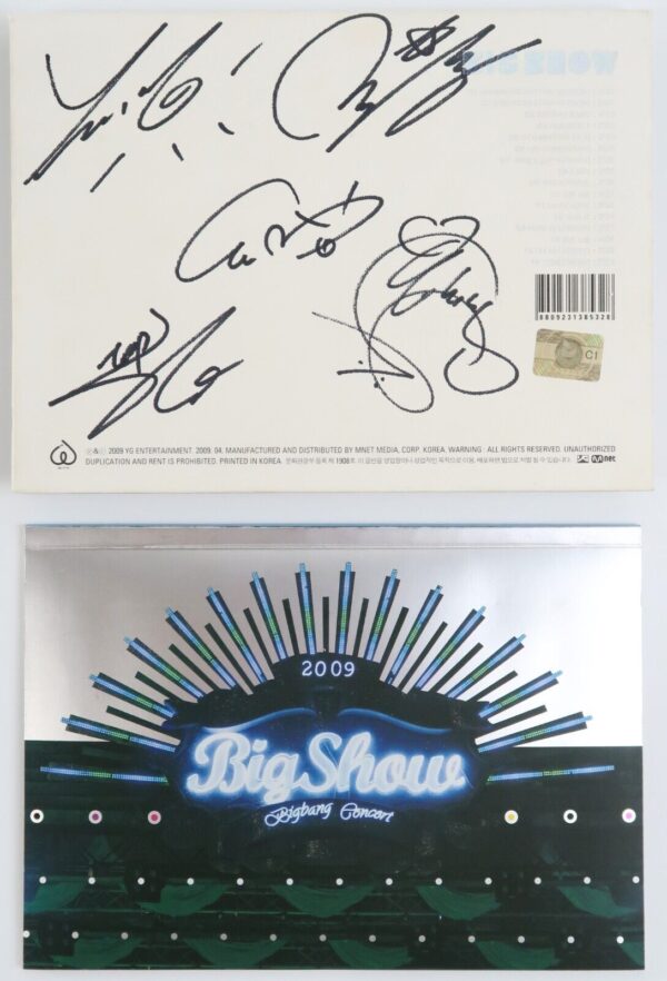 Bigbang - Big Show 2009 Live Concert Signed Autographed CD Album K-Pop