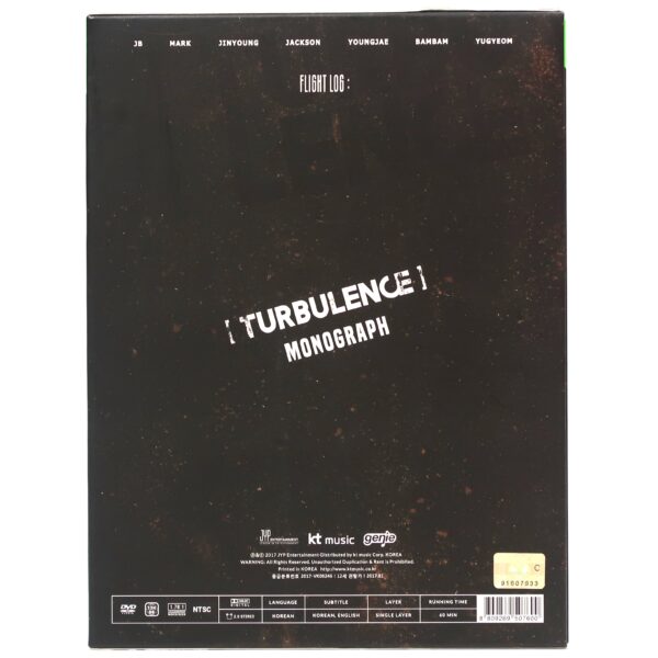GOT7 - Flight Log: Turbulence Monograph Photobook DVD K-Pop 2017