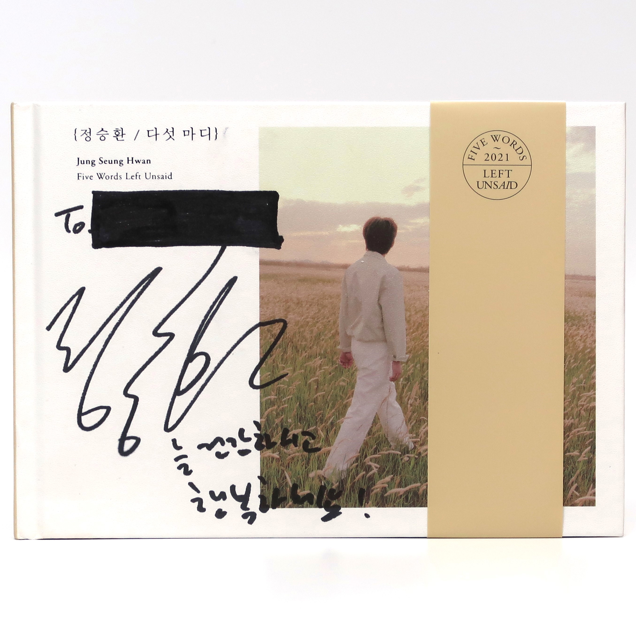 img_4690 Jung Seung Hwan - Five Words Left Unsaid Signed Autographed CD Album Promo 2021