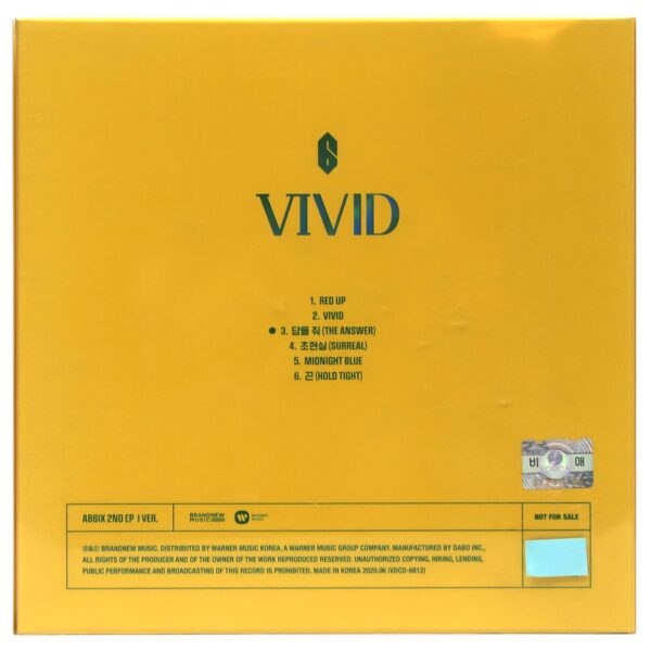 AB6IX - Vivid Signed Autographed + Message CD Album Promo K-Pop 2020