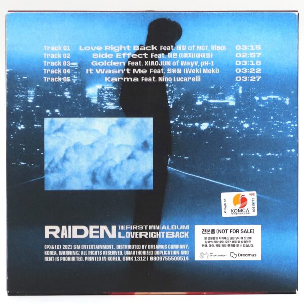 IMG_6137 Raiden - Love Right Back Signed Autographed CD Album Promo K-Pop 2021