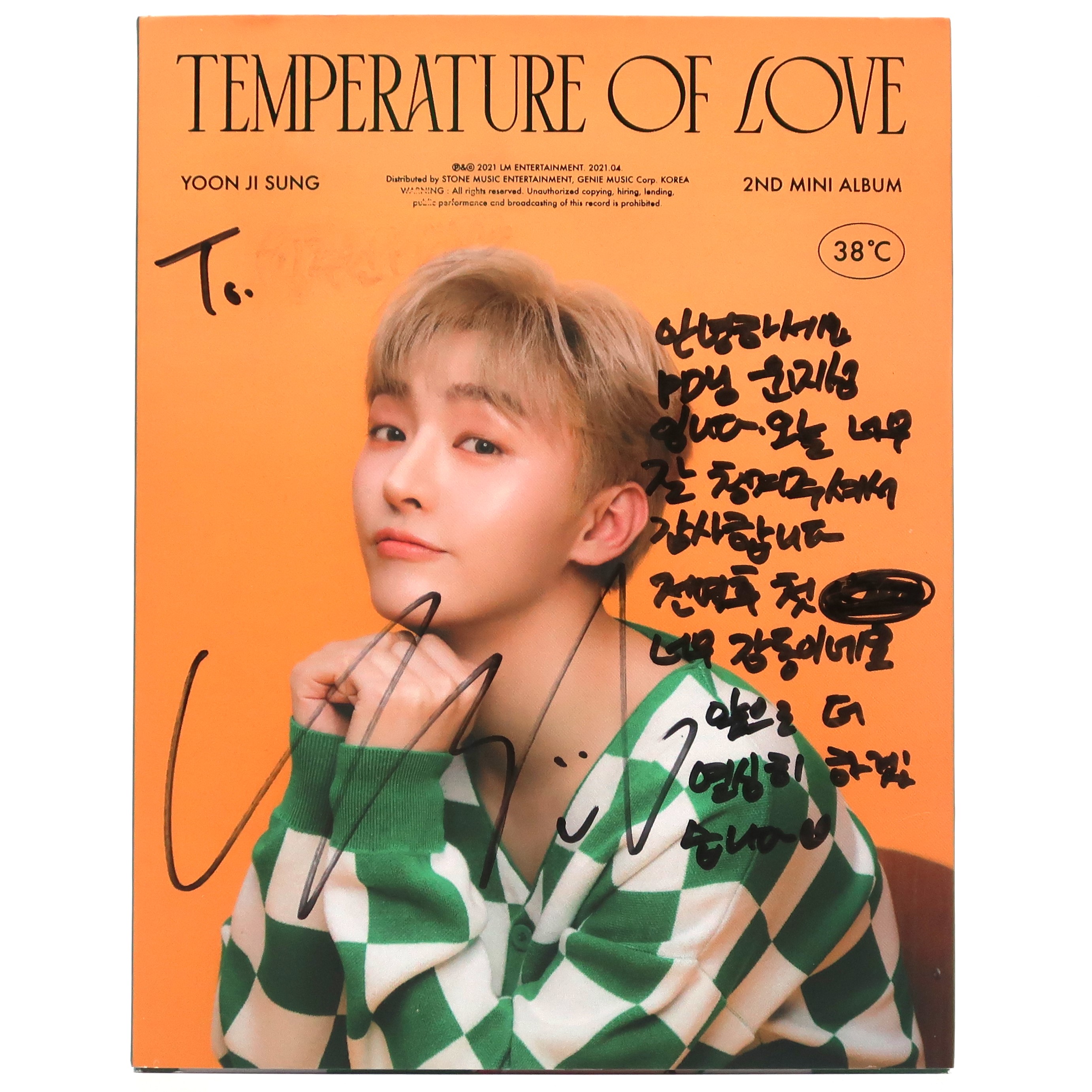 IMG_6213 Yoon Ji Sung - Temperature of Love Signed CD Album Promo K-Pop 2021 Wanna One
