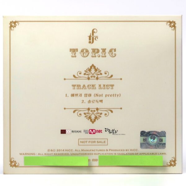 IMG_7325 TOP.IC - Not Pretty Signed Autographed CD Album Promo K-Pop 2014 Topic