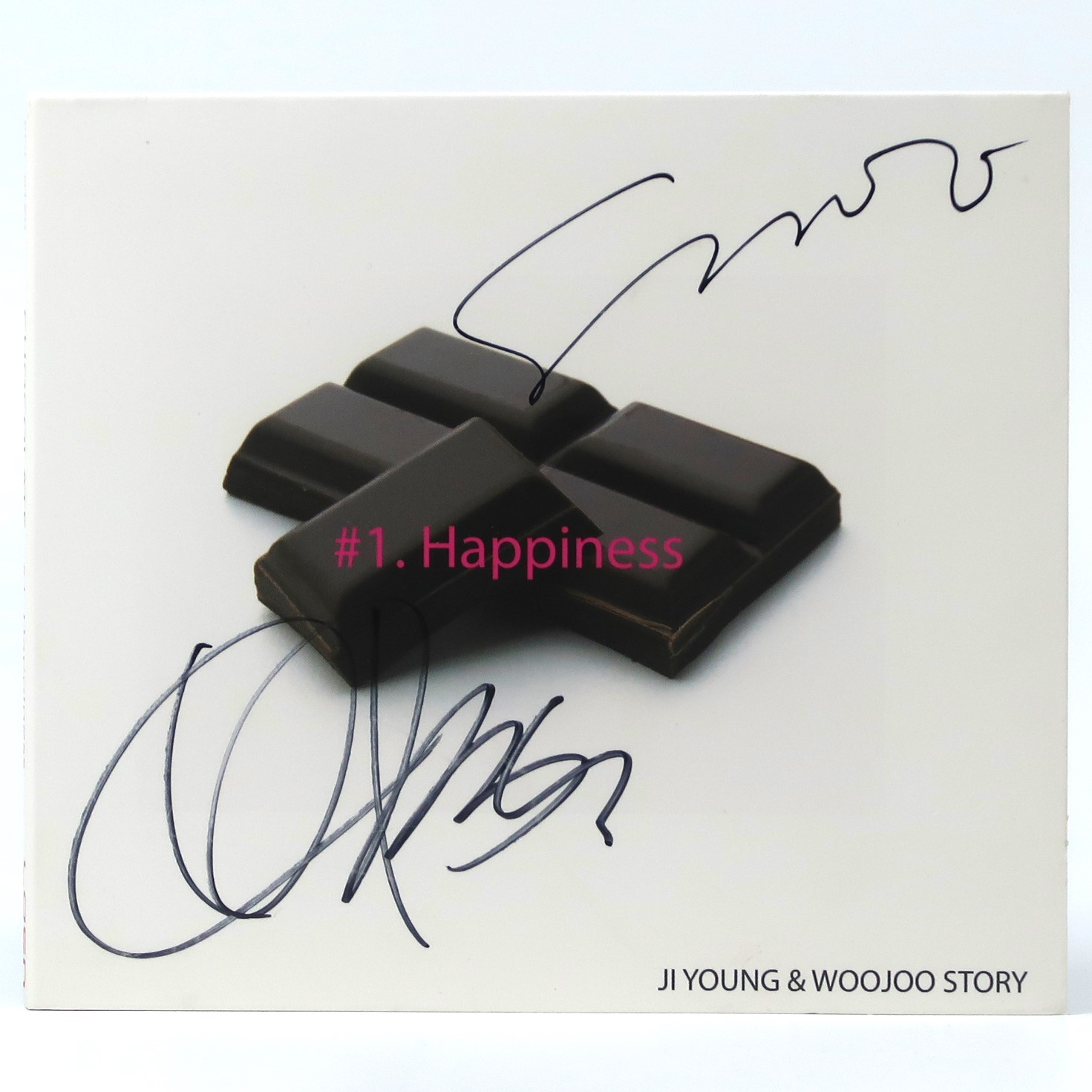IMG_7445 Jiyoung & Woojoo - #1. Happiness Signed Autographed CD Album Promo K-Pop 2008
