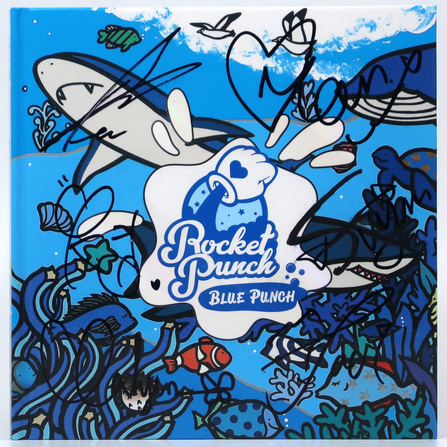 IMG_7488 Rocket Punch - Blue Punch Signed Autographed + Message CD Album Promo K-Pop 2020