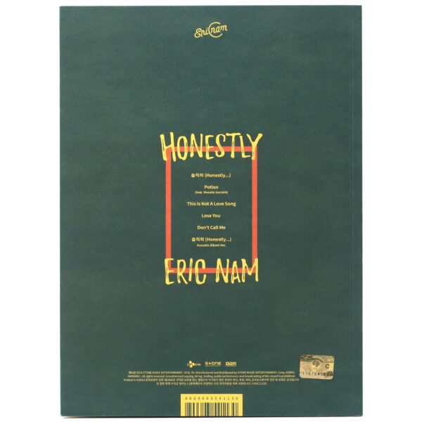 IMG_8975 Eric Nam - Honestly CD Album No Photocard K-Pop 2018