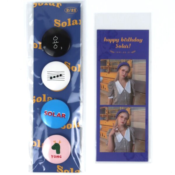 IMG_9273 Solar Birthday Pin Button + Photocard Set Mamamoo Goods 2020