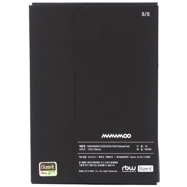 Mamamoo 4 Season S/S Postcard Set of 10 Complete 2019