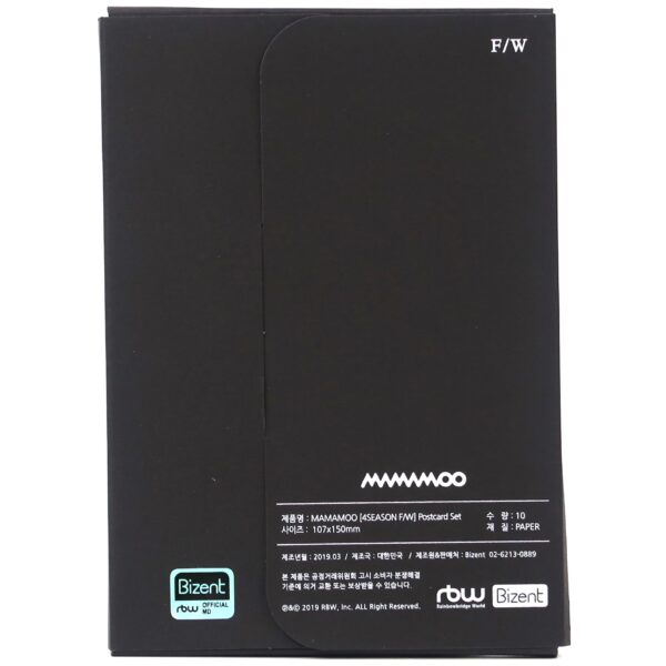 Mamamoo 4 Season F/W Postcard Set of 10 Complete 2019