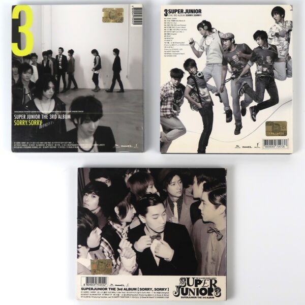 Super Junior - Sorry Sorry 3rd Album All Three Versions CD 2009