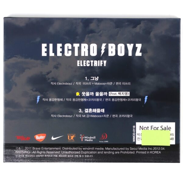 Electro Boyz - Electrify Album CD Promo K-Pop 2011