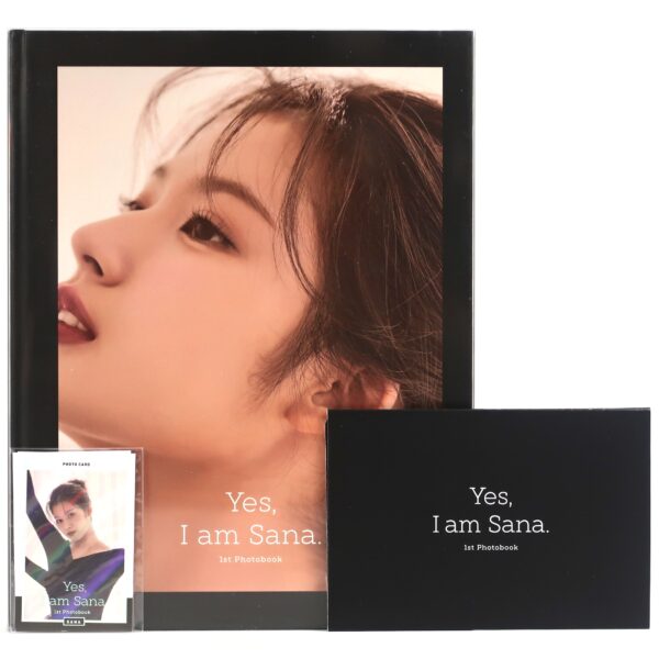 IMG_4143 Twice Yes, I am Sana 1st Photobook Black Version + Postcards + Photocards 2021