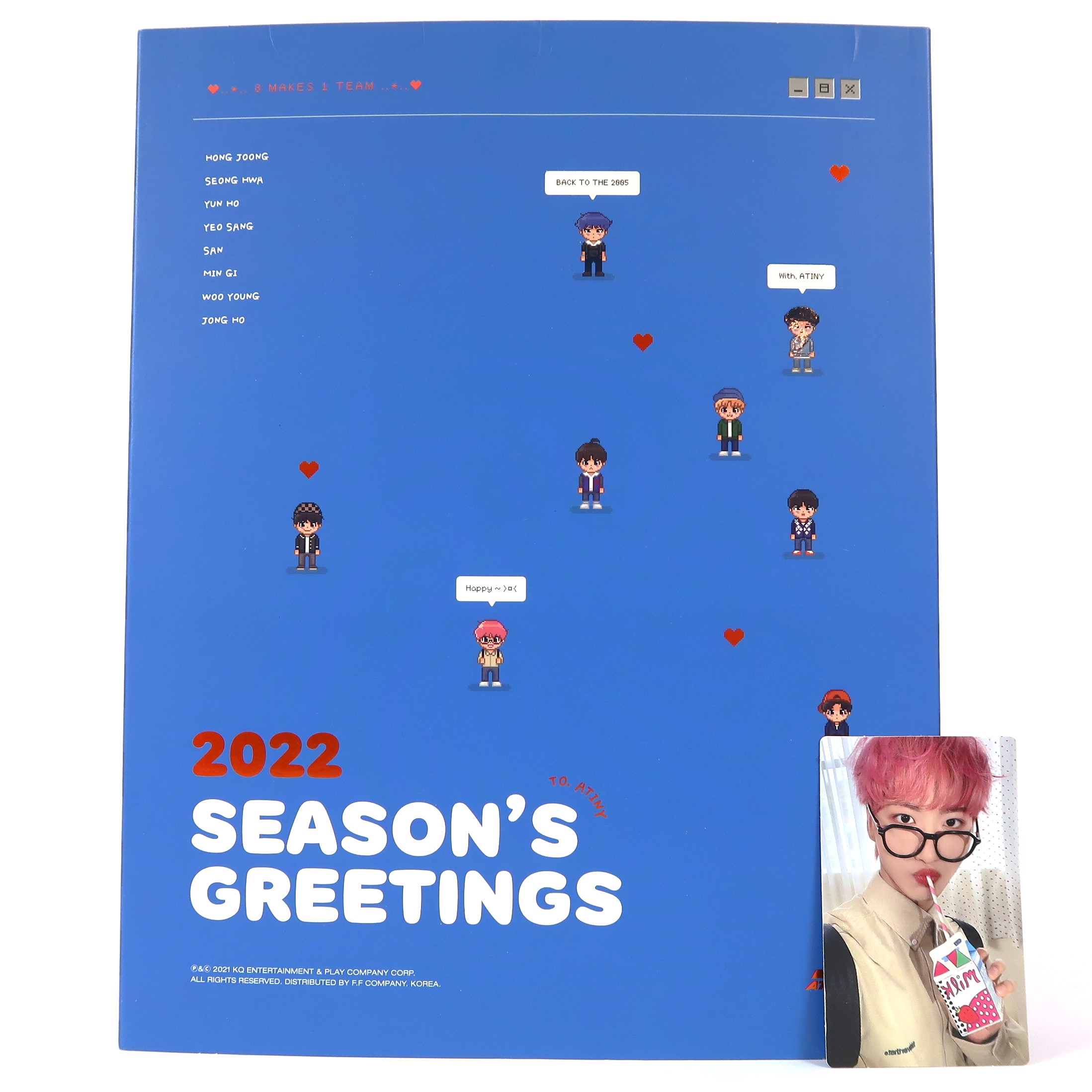 Ateez 2022 Season's Greetings Complete Set + Seong Hwa Photocard