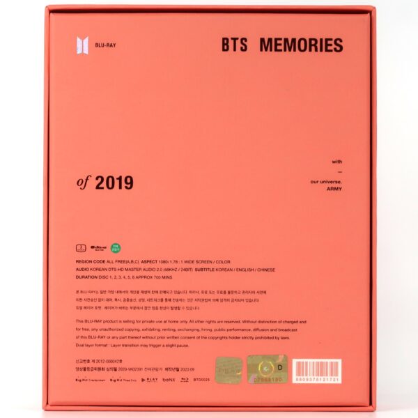 BTS Memories of 2019 Blu-Ray Set + Pre-Order Photo [No PC]