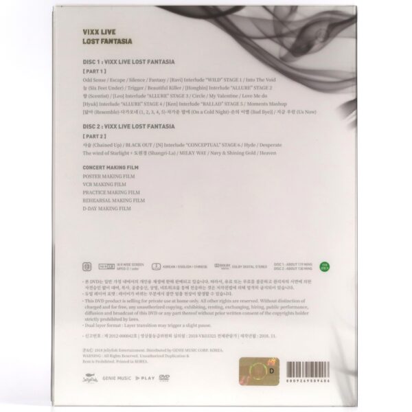 Vixx - Lost Fantasia Live DVD Set Ravi Photocard 2018 K-Pop
