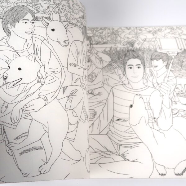 IMG_6809 Shinhwa Coloring Book + Accordion Postcard Set