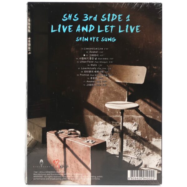 Shin Hye Sung - Live And Let Live SHS 3rd Side One CD Sealed Shinhwa