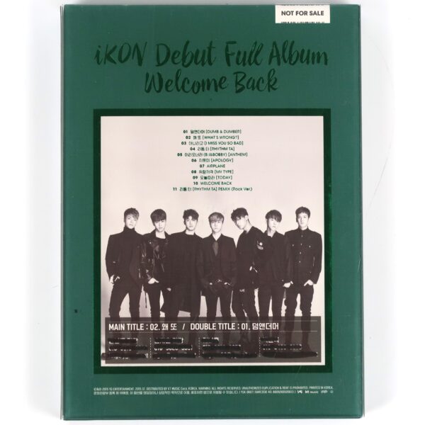 Ikon - Welcome Back Signed Autographed CD Album Promo K-Pop 2015