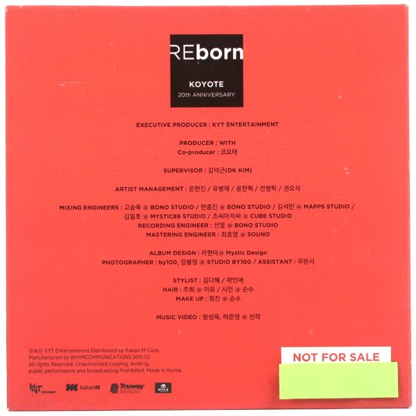 Koyote - Reborn Signed Autographed CD Album Promo K-Pop 2019 20th Anniversary