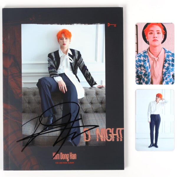 Kim Dong Han - D-Night Signed Autographed CD Mini Album Promo K-Pop 2018 Black