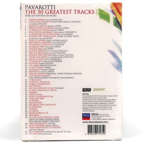Pavarotti The 50 Greatest Tracks MQS SD Card Sealed Rare Format Korea Decca