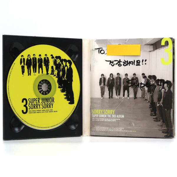 Super Junior - Sorry, Sorry Pages Signed Autographed Album CD 2009 K-Pop