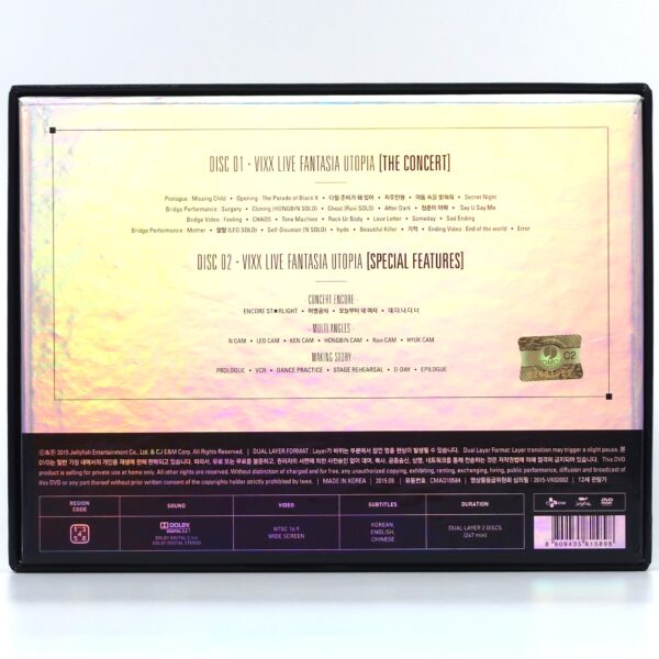 Vixx - Live Fantasia Utopia DVD Set + N Standee 2015 K-Pop